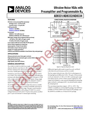 AD8331ARQZ datasheet  